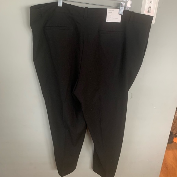 Calvin Klein Black Straight-Leg Trousers - Picture 2 of 4